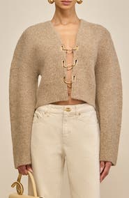 Cult Gaia Mayalu Crop Rib Cardigan