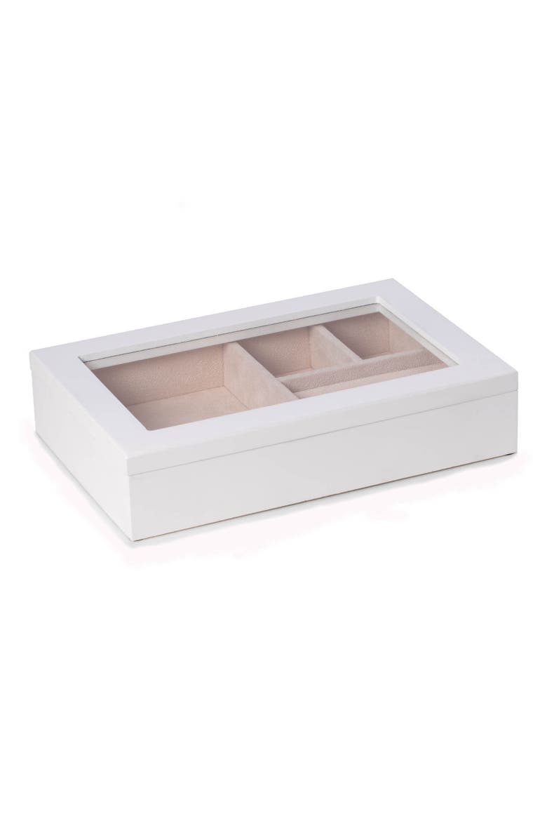 Glass Lid Valet Case, Main, color, WHITE