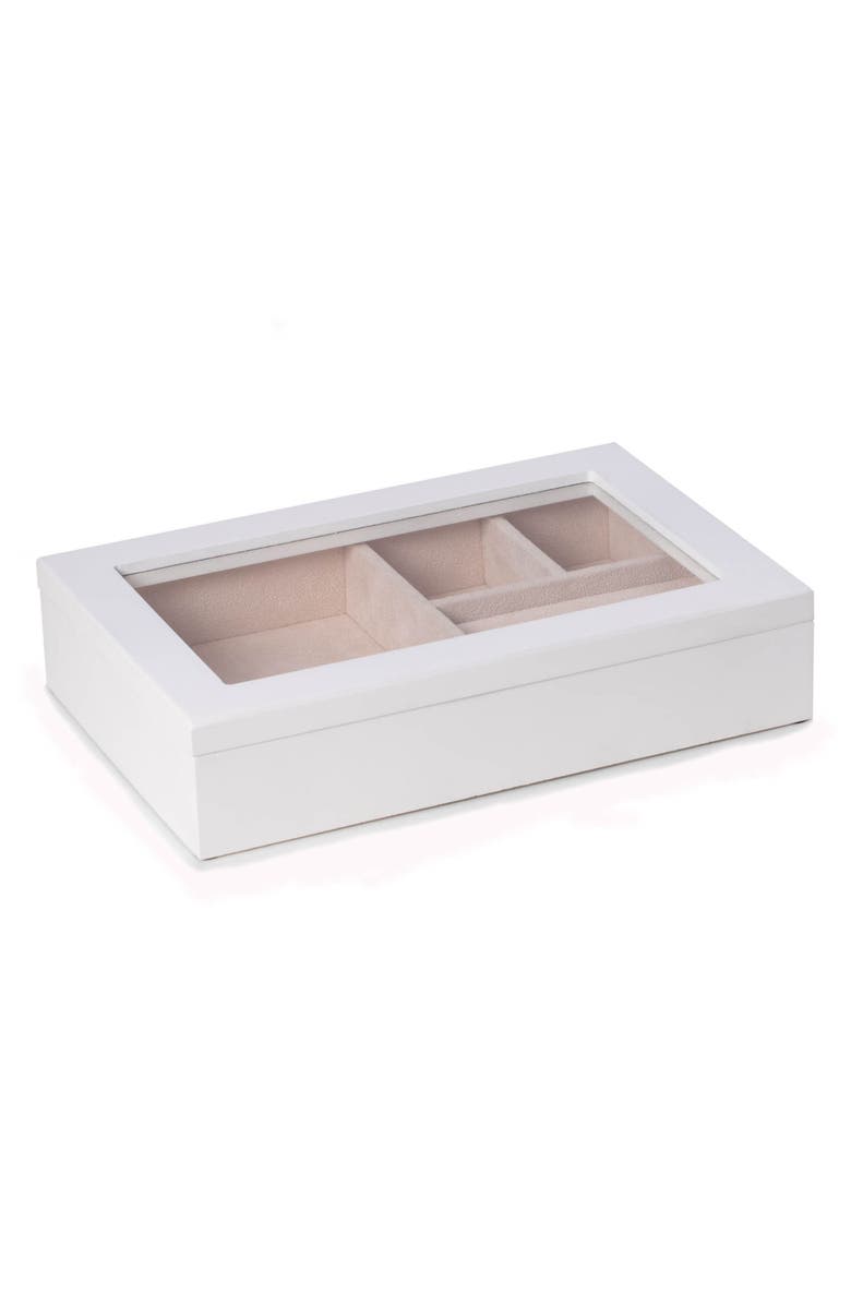 Bey-Berk Glass Lid Valet Case, Main, color, White