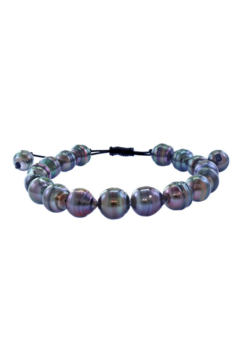 Black 8mm Tahitian Pearl Bracelet, Alternate, color, BLACK