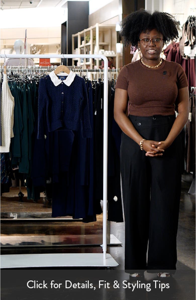 Kids' Collared Pointelle Cardigan, sales video thumbnail