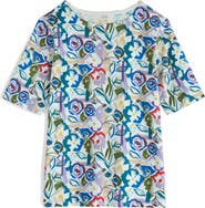 Seasalt Cornwall Poisson Print Organic Coton T-Shirt