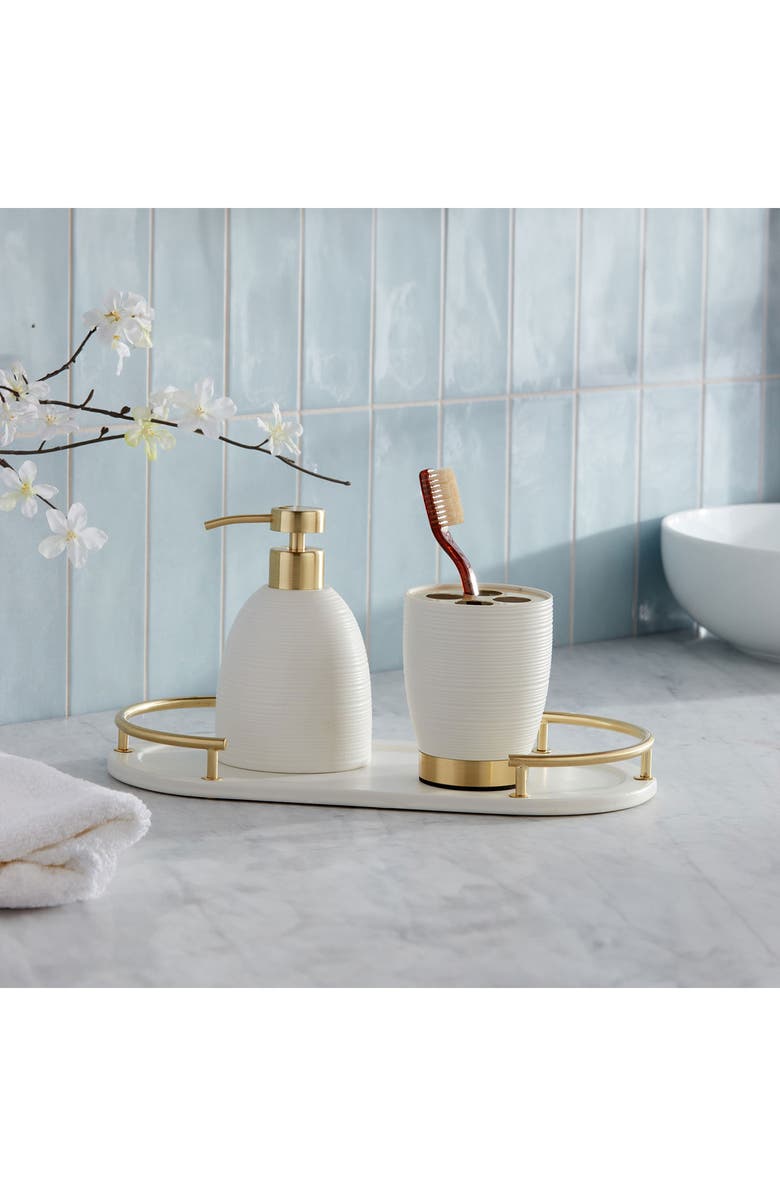 ROSELLI TRADING COMPANY Dubai 3-Piece Bathroom Accessory Set, Alternate, color, White