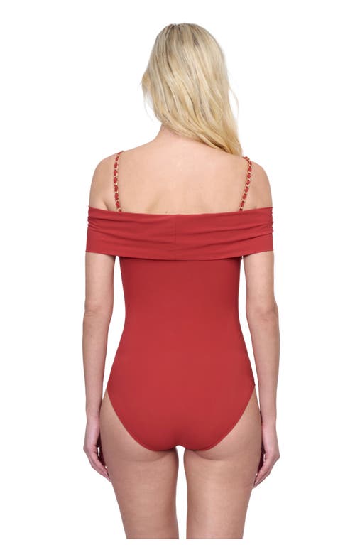 Gottex Monte Carlo Off Shoulder One Piece In Paprika