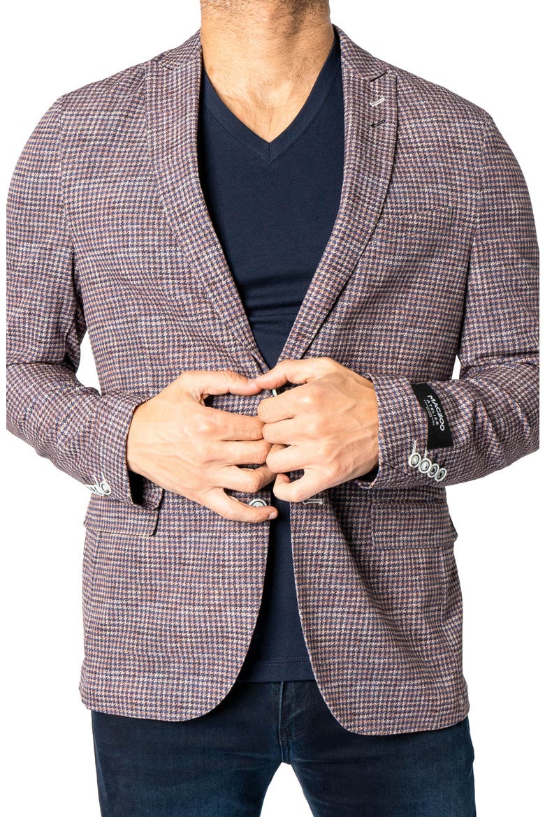Descartes Houndstooth Sport Coat, Alternate, color, BROWN