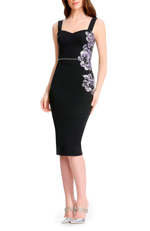 Nicole Floral Embroidered Sheath Dress