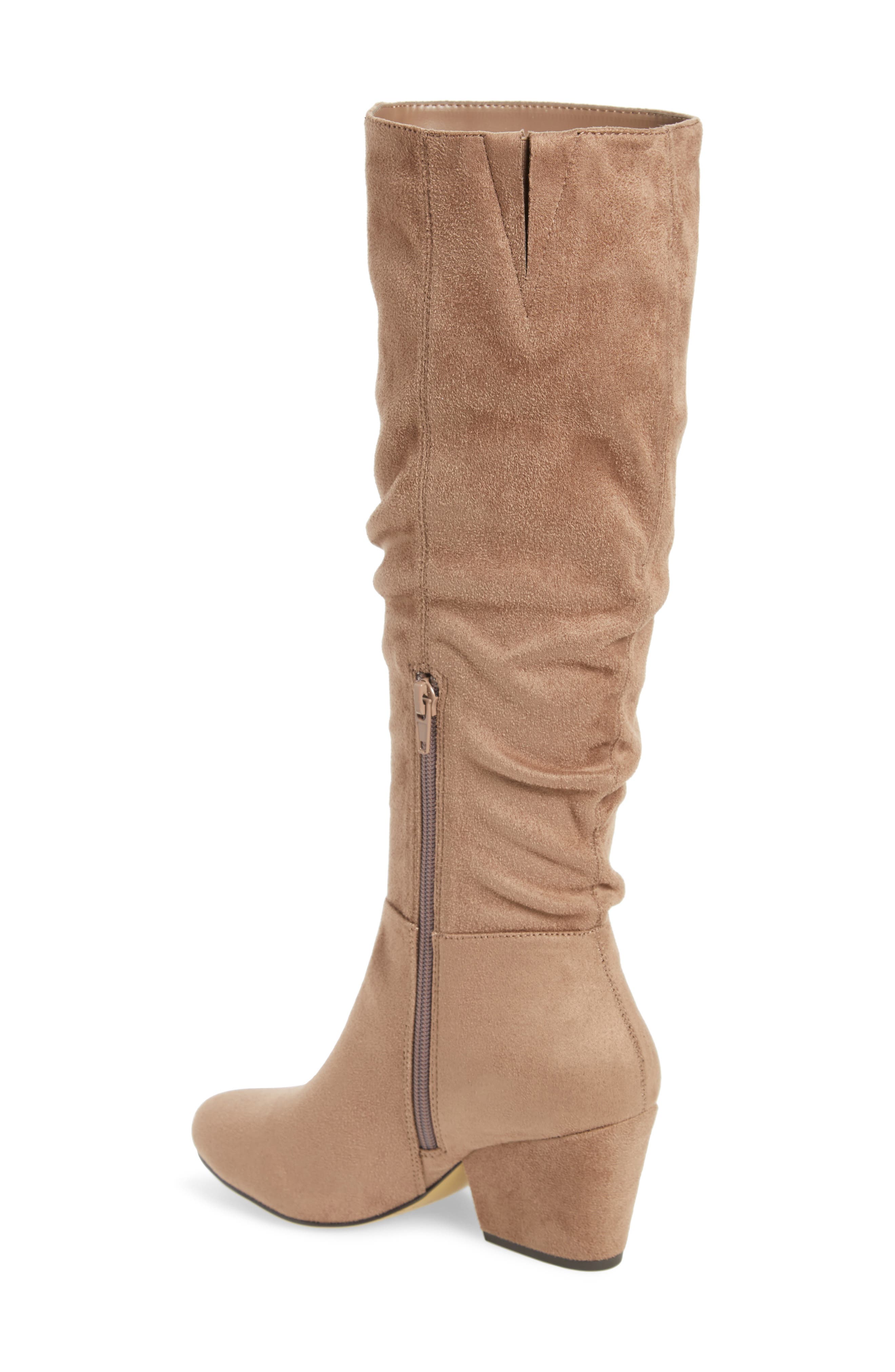 Karen II Knee High Slouch Boot, Alternate, color, TAUPE FAUX SUEDE