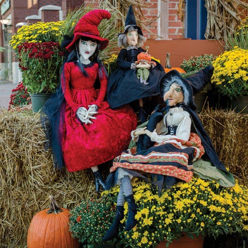 Gallerie Ii Marleigh Witch And Pumpkin Joe Spencer Gathered Traditions Halloween Art Doll Figure In Black