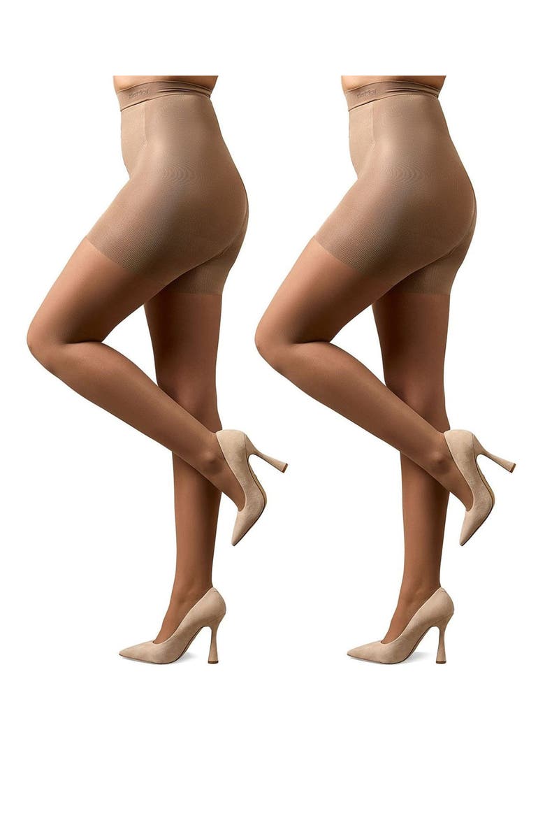 2-Pack Smoother Tights, Main, color, HONEY