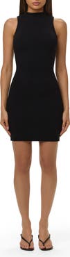 Naked Wardrobe Mock Neck Sleeveless Minidress