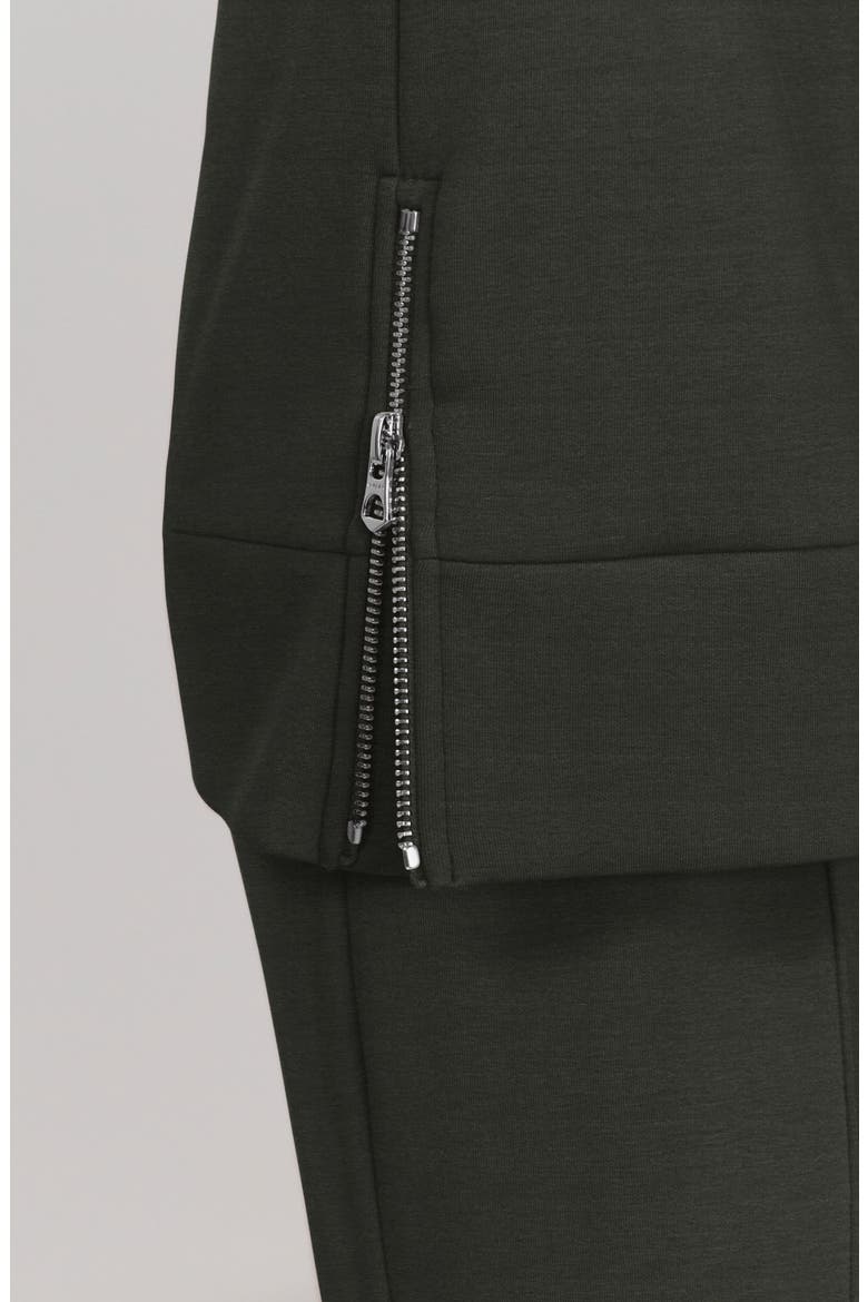 Macie Zip Hem Sweatshirt, Alternate, color, OLIVE MARL
