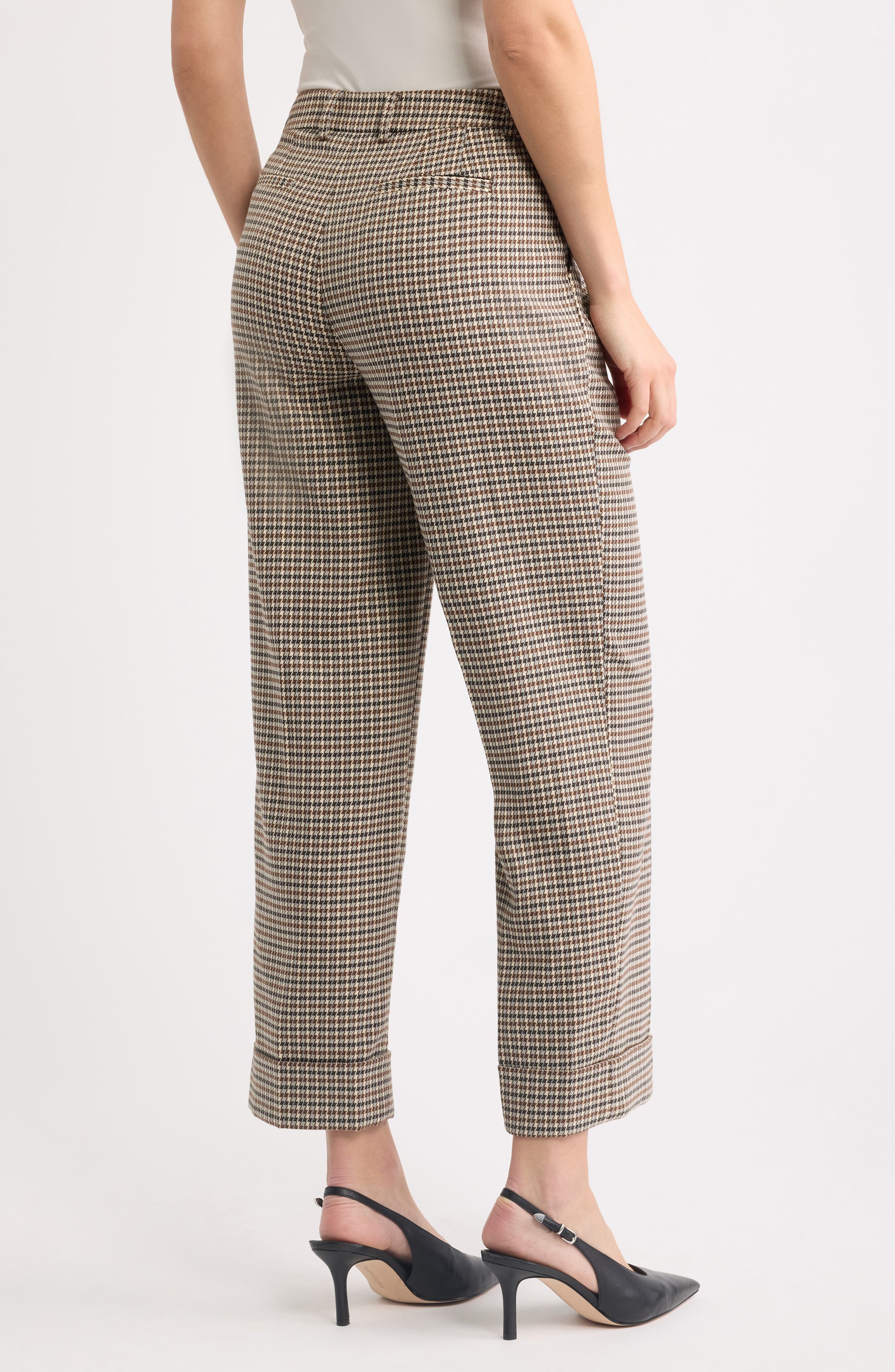 Anne Klein Plaid Cuff Pants (Women) | Nordstromrack