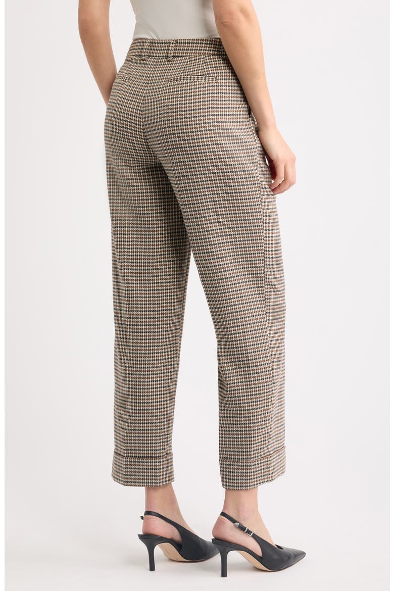 Plaid Cuff Pants, Alternate, color, ANNE BLACK MULTI