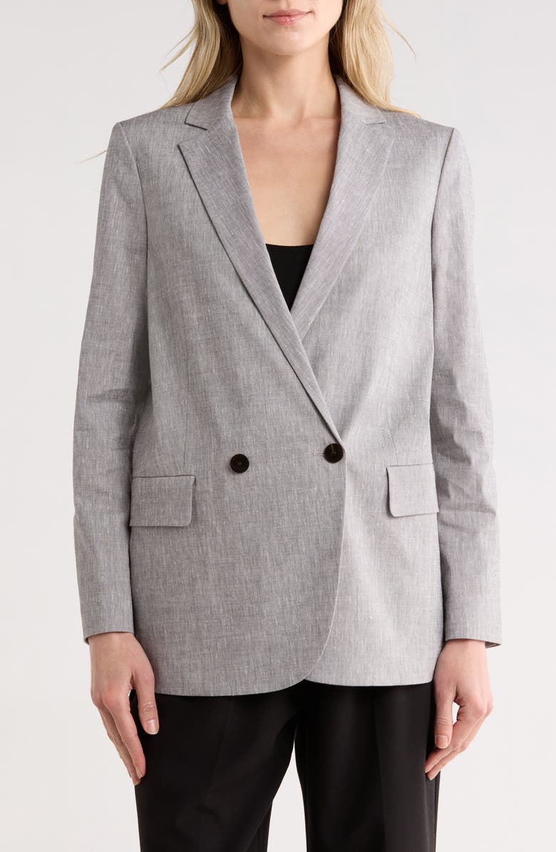 Theory Relaxed Fit Jacket, Main, color, Grey Melange