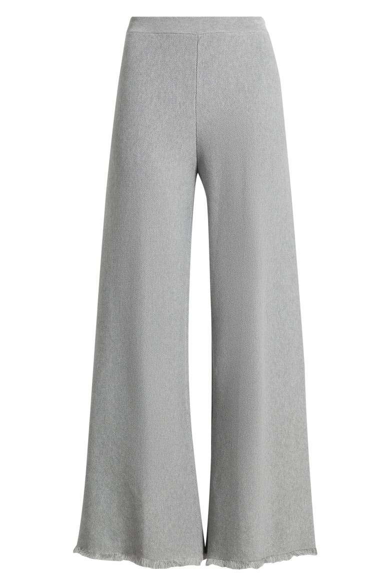 Valley Fray Hem Wide Leg Knit Pants, Alternate, color, LIGHT GREY