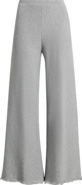 KOBI HALPERIN Valley Fray Hem Wide Leg Knit Pants