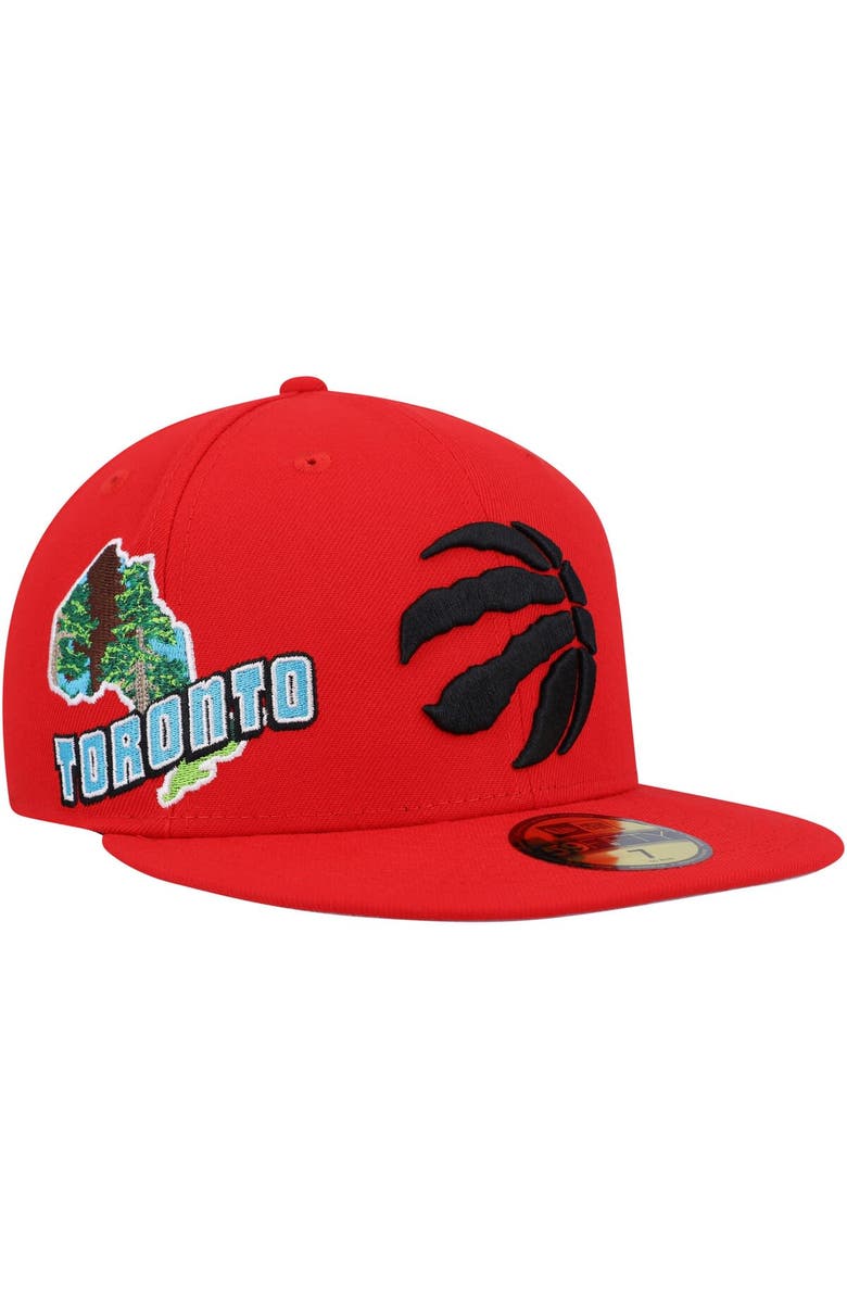 New Era Men's New Era Red Toronto Raptors Stateview 59FIFTY Fitted Hat, Main, color, 