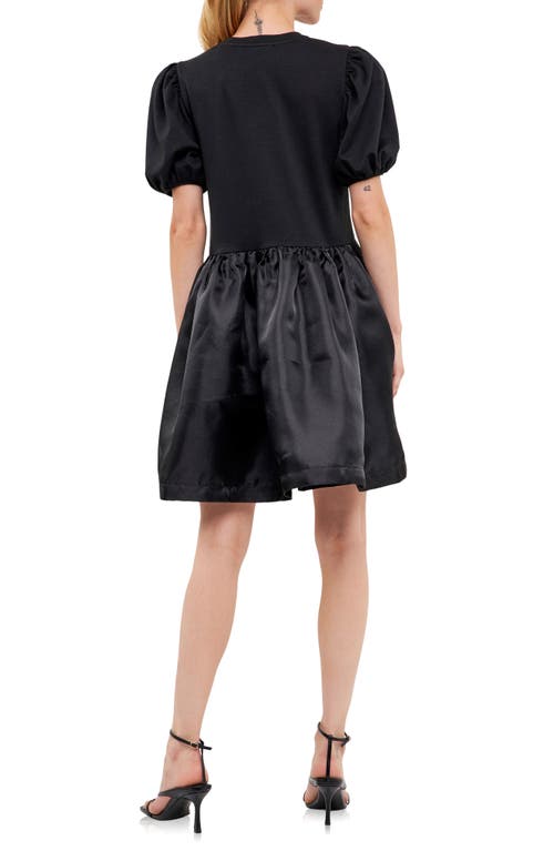 ENGLISH FACTORY ENGLISH FACTORY MIXED MEDIA ORGANZA MINIDRESS