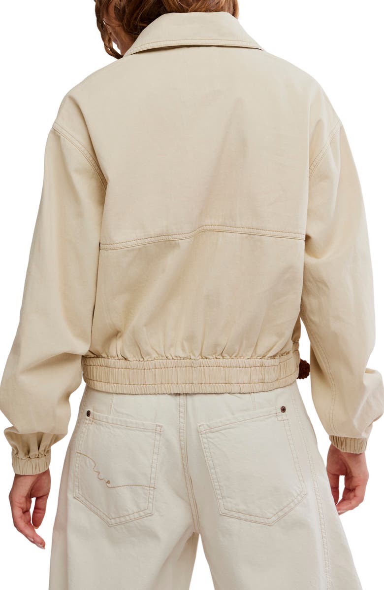 Free People Birdie Cotton Bomber Jacket, Alternate, color, Puff Pastry