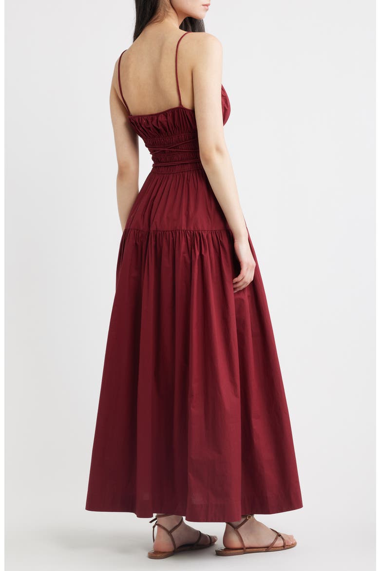 Safia Organic Cotton Maxi Dress, Alternate, color, DEEP RUBY