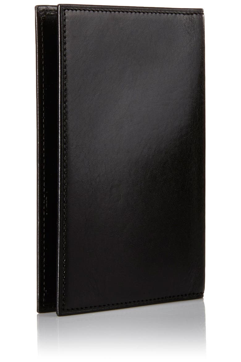 Old Leather Passport Case, Alternate, color, Black