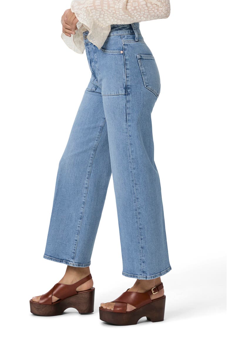 Anessa Patch Pocket High Waist Ankle Wide Leg Jeans, Alternate, color, MARLENA