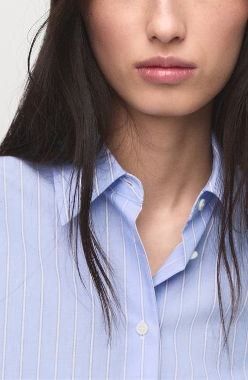Mango Stripe Button-up Shirt In Animal Print