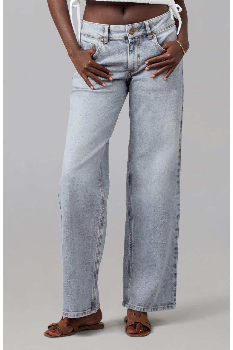 Miro Mid Rise Comfort Straight Jeans, Main, color, MONOCHROME