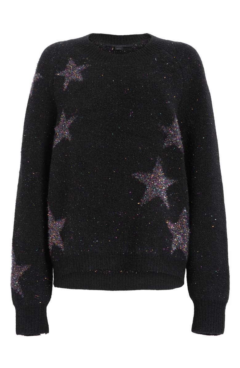 AllSaints Star Tinsel Sweater, Alternate, color, 