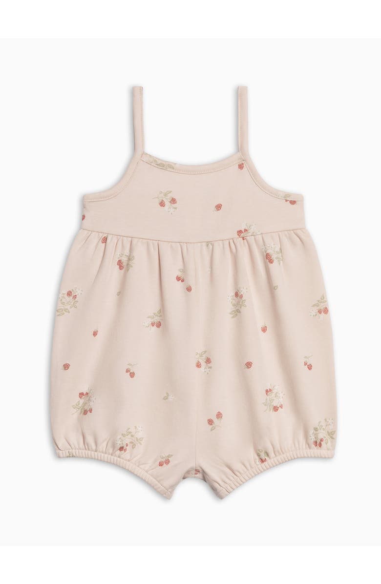 KENDI by Colored Organics Organic Sosi Tank Romper, Alternate, color, Raspberries / Shell + Mint