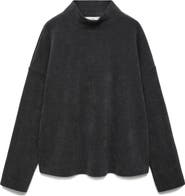 MANGO Corduroy Mock Neck Maternity Sweatshirt