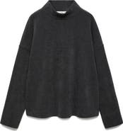 MANGO Corduoray Mock Neck Maternity Sweatshirt