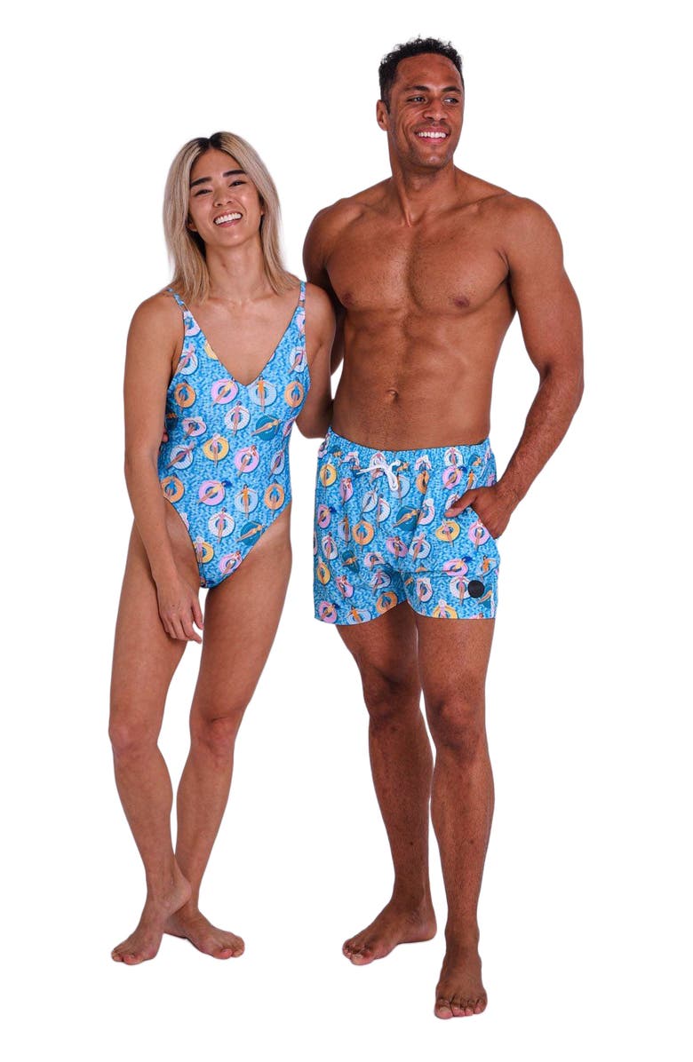 OOSC Poolside Men's Swim Shorts, Alternate, color, Multi