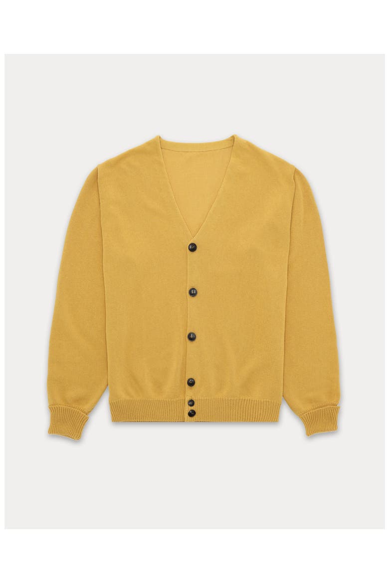 Oliver Cotton Knit Cardigan, Main, color, Mustard