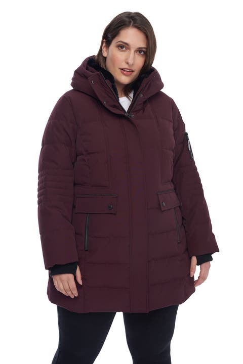 KOOTNEY PLUS SIZE - Vegan Down Mid-Length Parka Coat