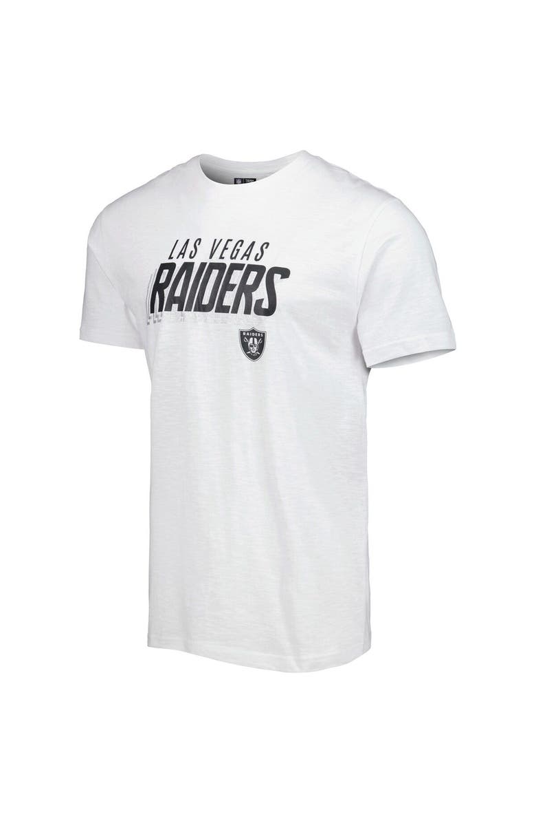 CONCEPTS SPORT Men's Concepts Sport Charcoal/White Las Vegas Raiders Downfield T-Shirt & Shorts Sleep Set, Alternate, color, 