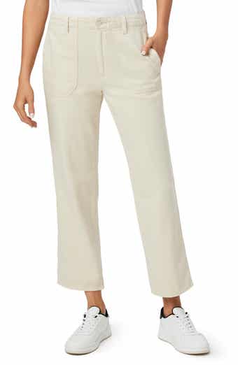 PAIGE Kirby Button Fly Crop Flare Jeans