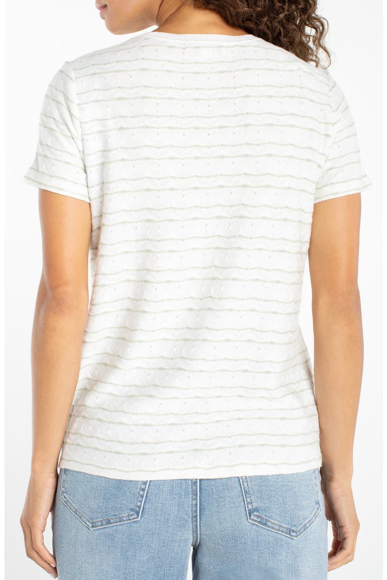 Wavy Jacquard Stripe T-Shirt, Alternate, color, BNE/ MTCHGRN ST