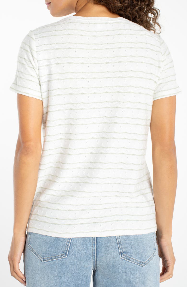 Liverpool Los Angeles Wavy Jacquard Stripe T-Shirt, Alternate, color, 