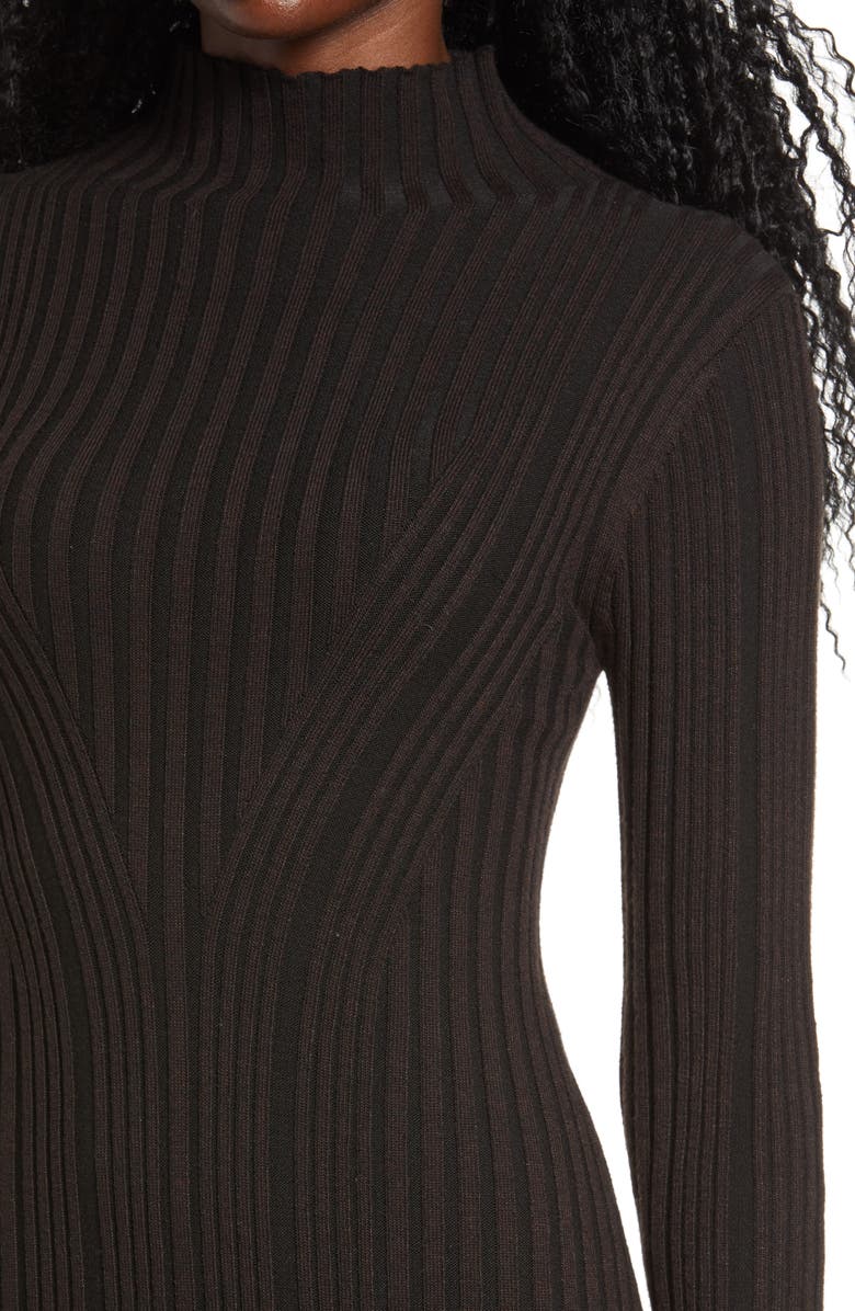 French Connection Jolie Rib Long Sleeve Knit Midi Dress, Alternate, color, 