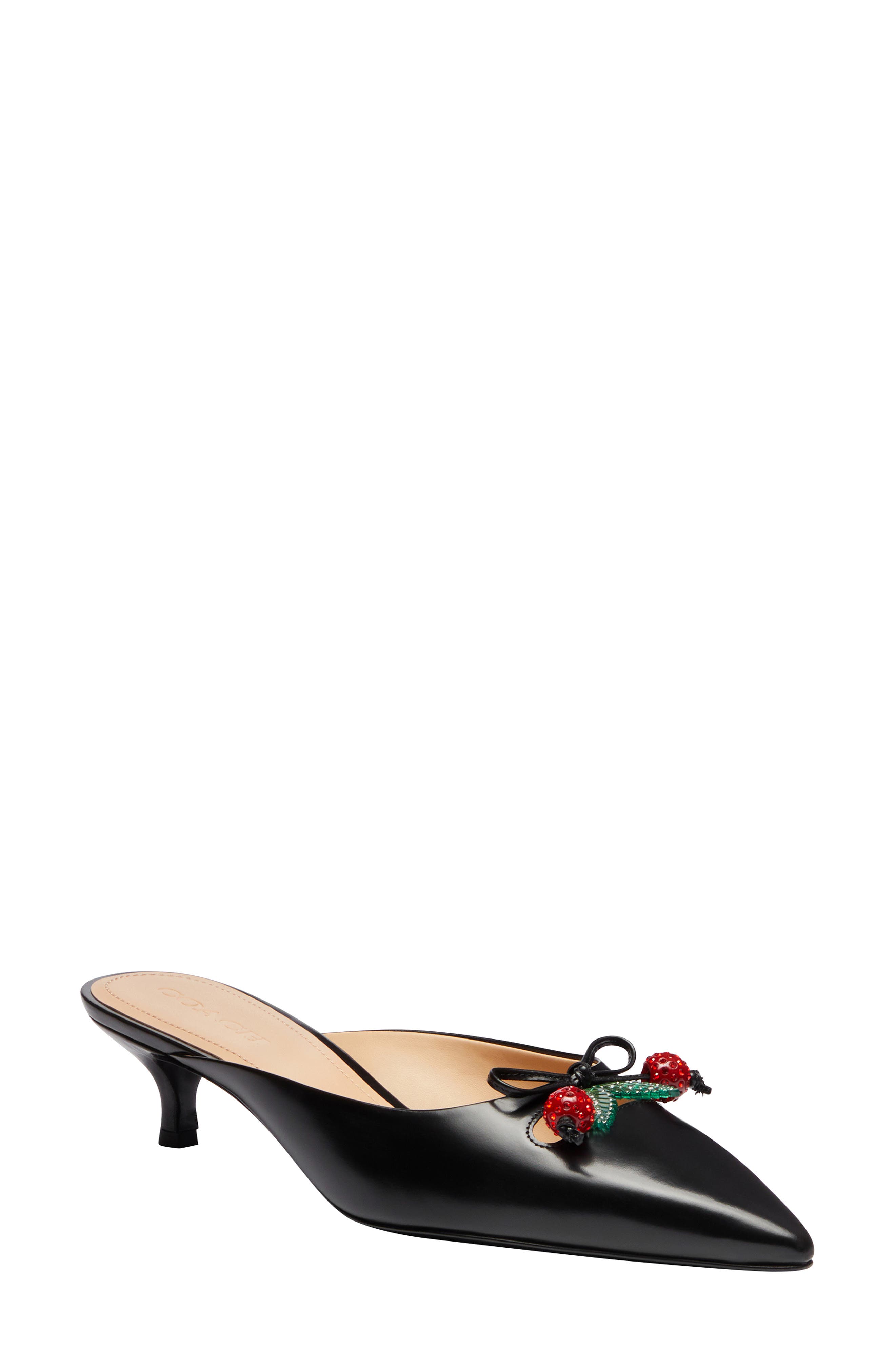 COACH Runway Pointed Toe Kitten Heel Mule, Main, color, 