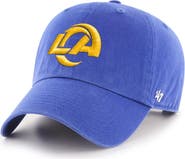 '47 Men's '47 Royal Los Angeles Rams Primary Logo Clean Up Adjustable Hat