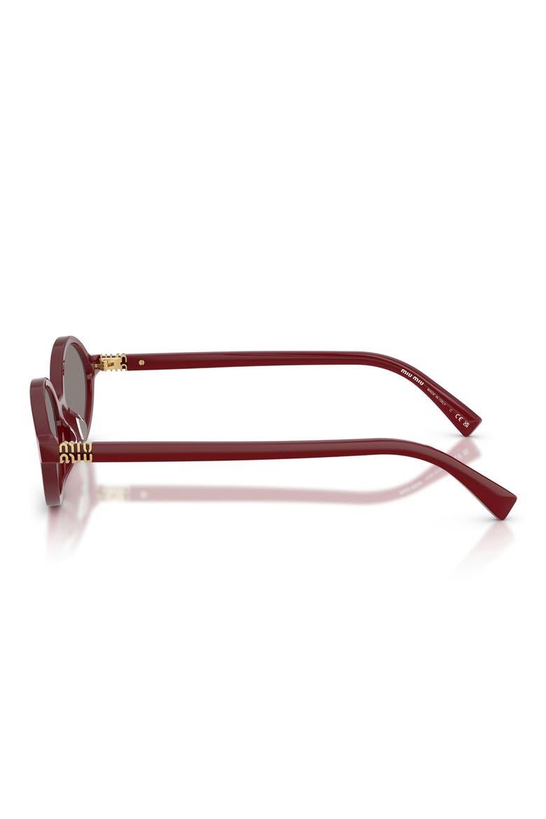 50mm Oval Sunglasses, Alternate, color, OPAL BURGUNDY / DARK GREY