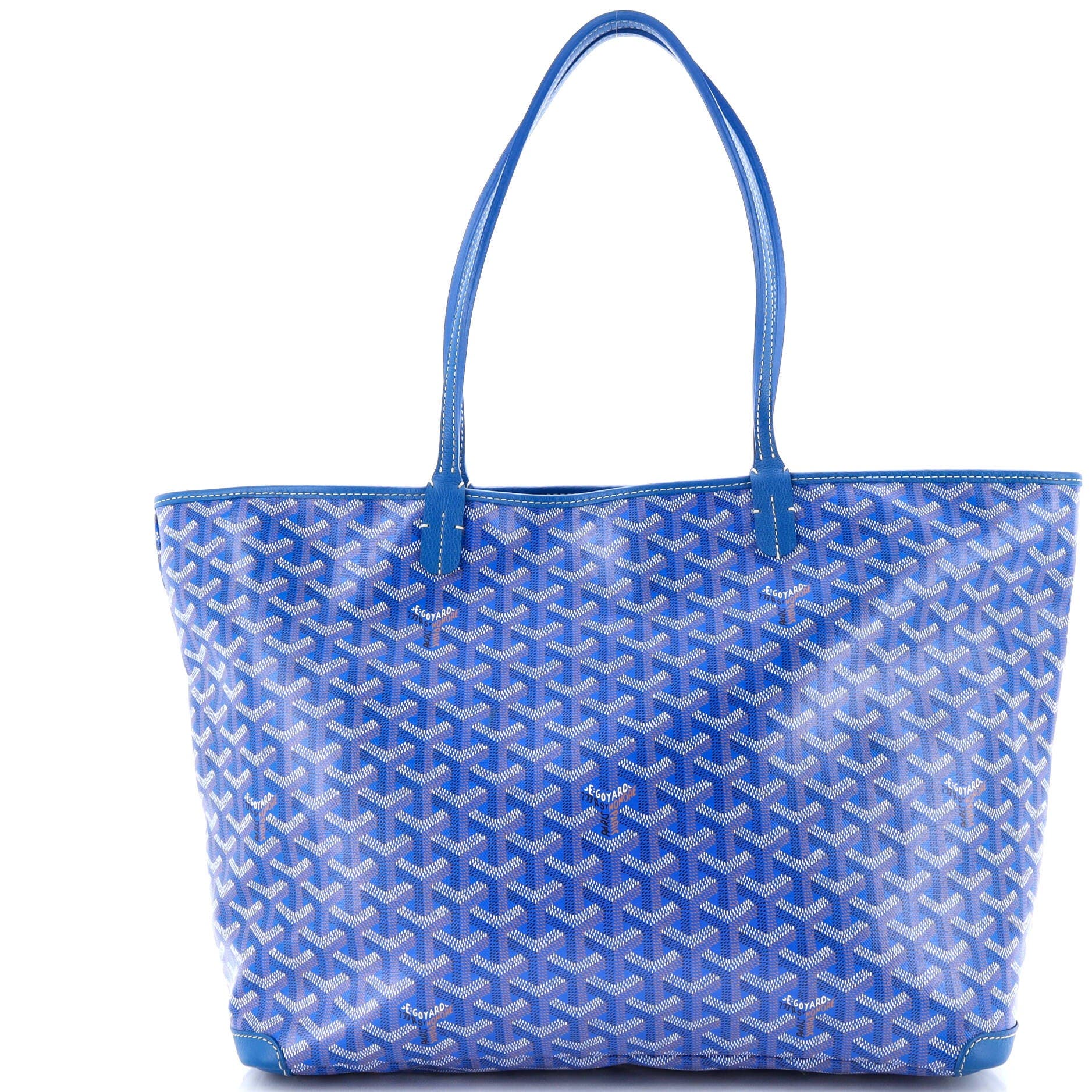 Pre-Owned Goyard Artois Tote Coated Canvas MM, Main, color, Blue