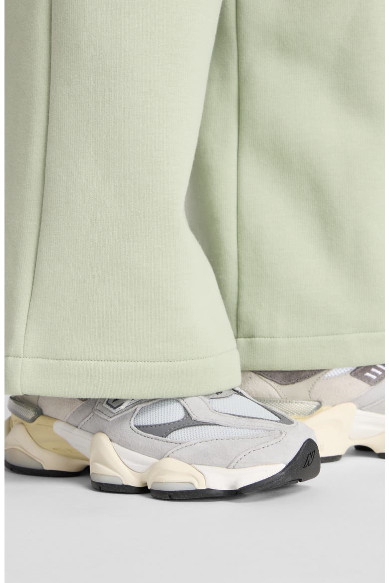 Linear Heritage Wide Leg Fleece Pants, Alternate, color, GREEN