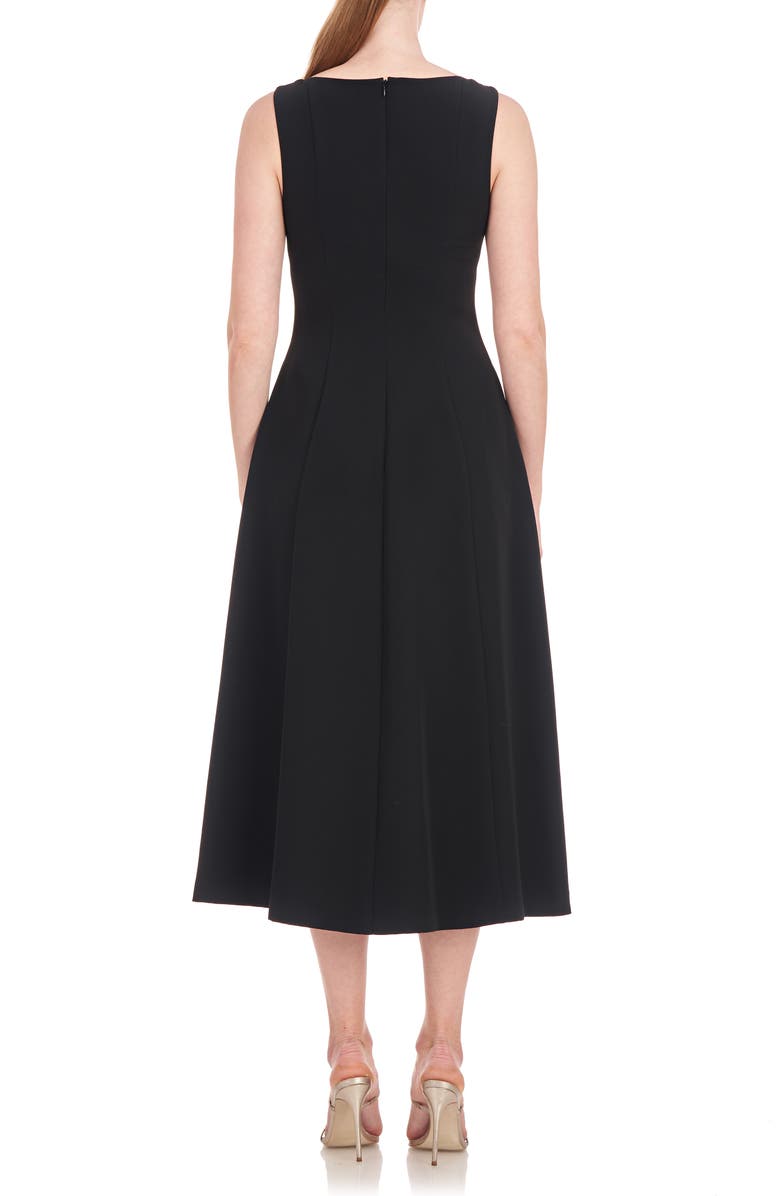 Kay Unger Wanda Sleeveless V-Neck Fit & Flare Midi Dress, Alternate, color,