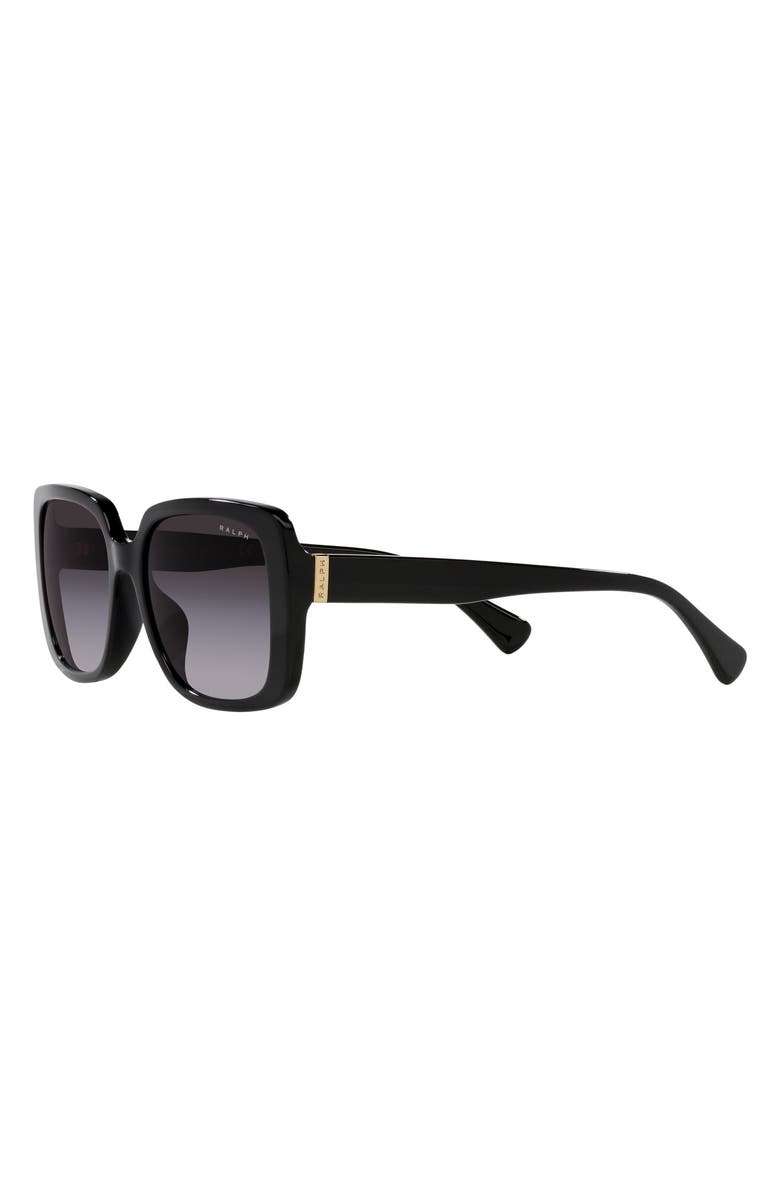 RALPH 55mm Gradient Rectangular Sunglasses, Alternate, color, Shiny Black