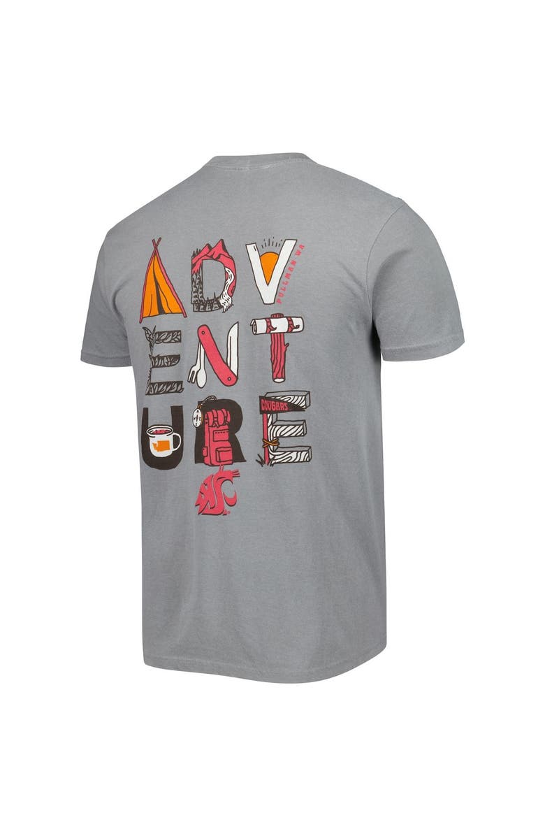 IMAGE ONE Men's Gray Washington State Cougars Adventure Comfort Colors T-Shirt, Alternate, color, 