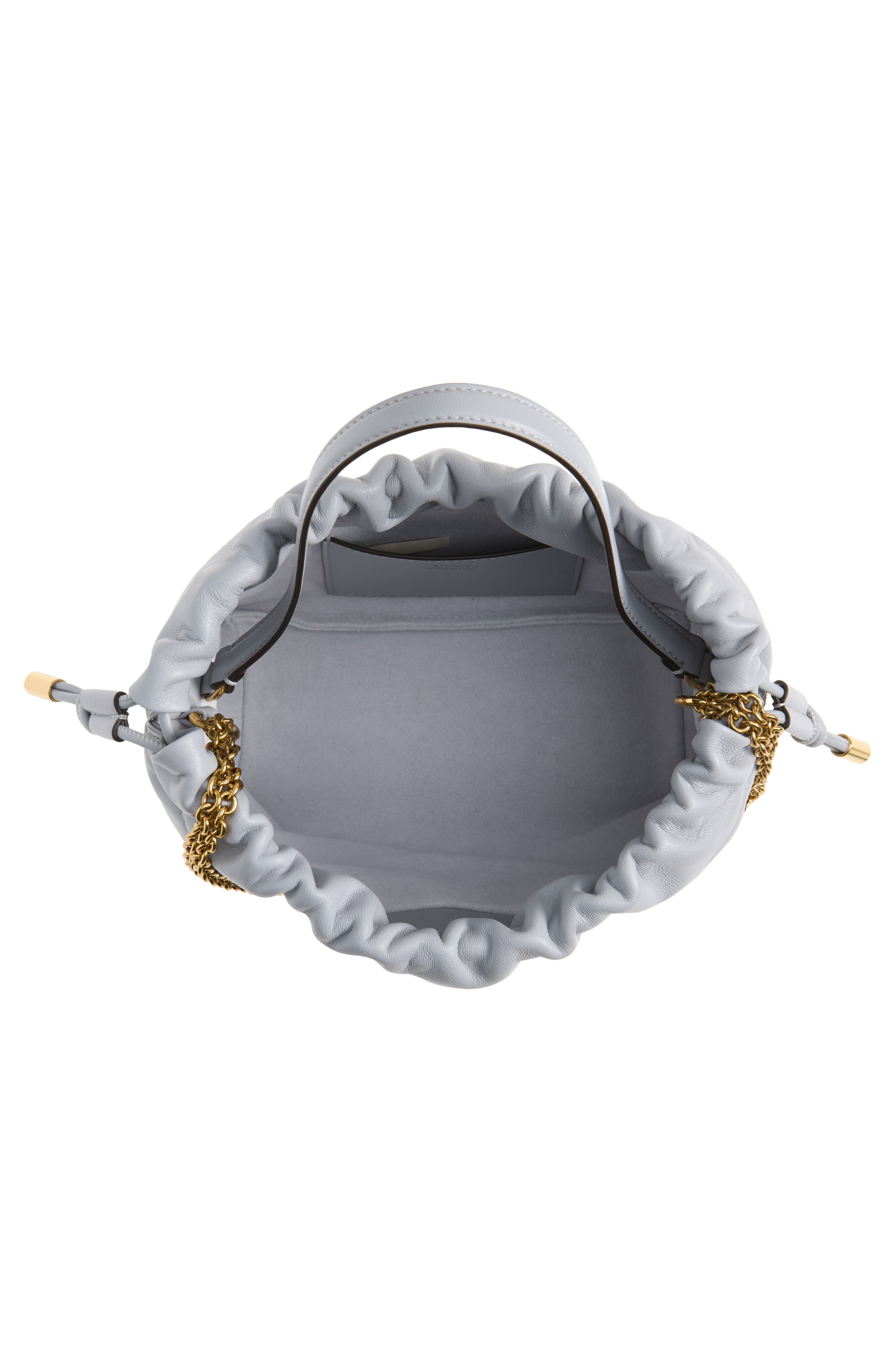 Chloé Mini Icons Leather Shoulder Bag, Alternate, color, Greyish Blue