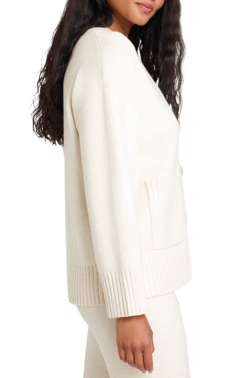 Splendid X Cella Jane Button Front Cardigan Snow In White